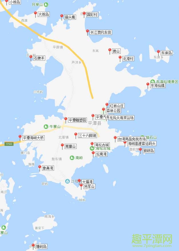 平潭景點(diǎn)分布圖