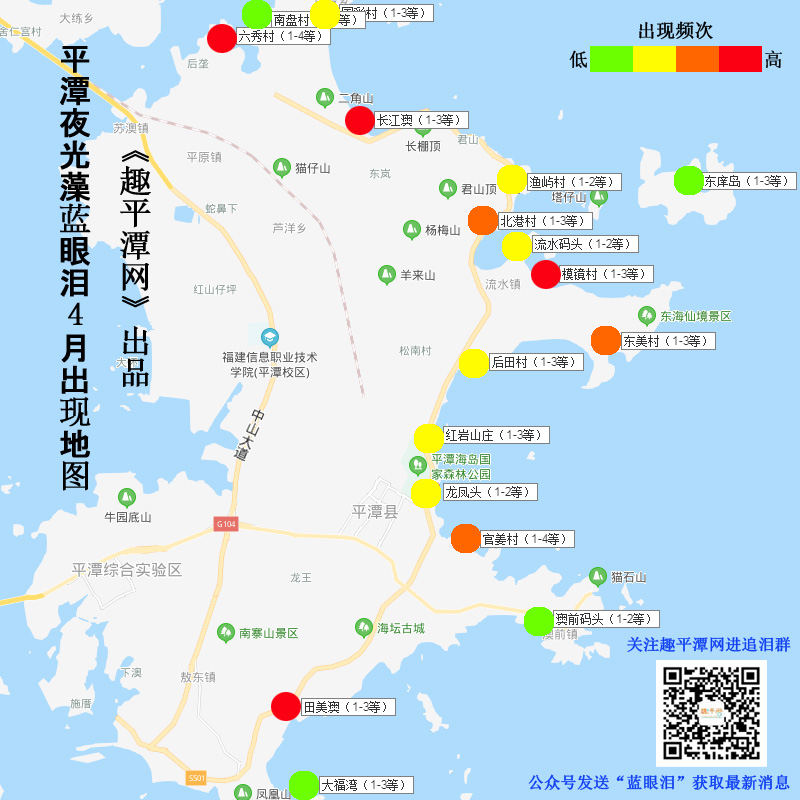 平潭藍眼淚4月出現情況